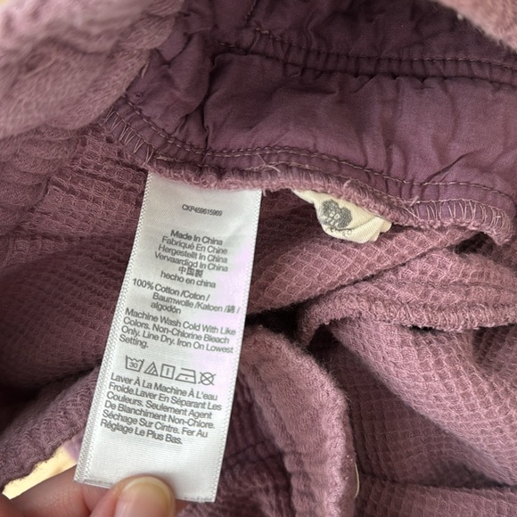 Madewell High-Rise 100% Cotton Waffle Capri Lounge Pant, L - Picture 9 of 9